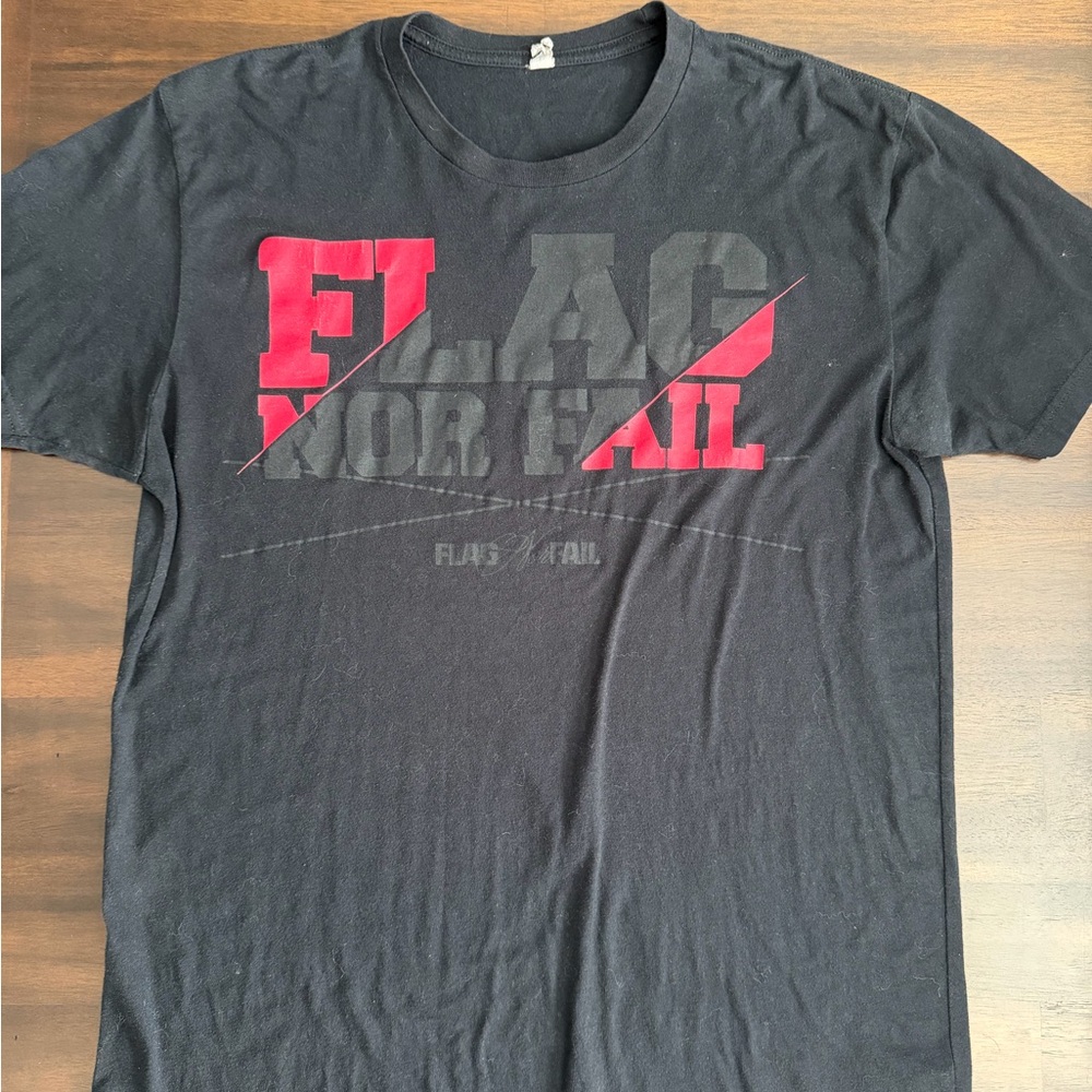 Flag Nor Fail Men's Tee in Black and Red